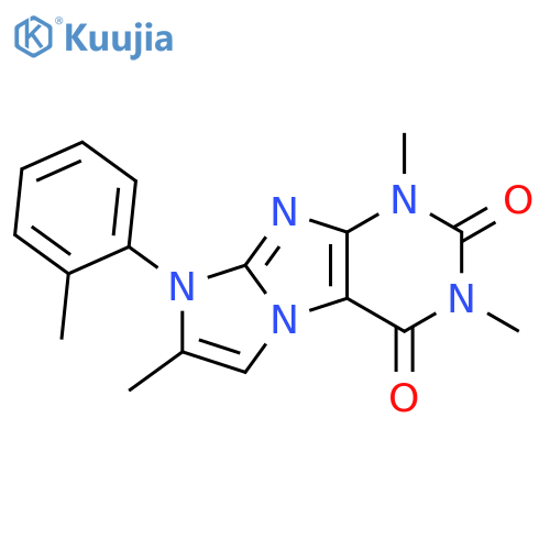 1,3,7-trimethyl-8-(2-methylphenyl)-1H,2H,3H,4H,8H-imidazo1,2-gpurine-2,4-dione structure