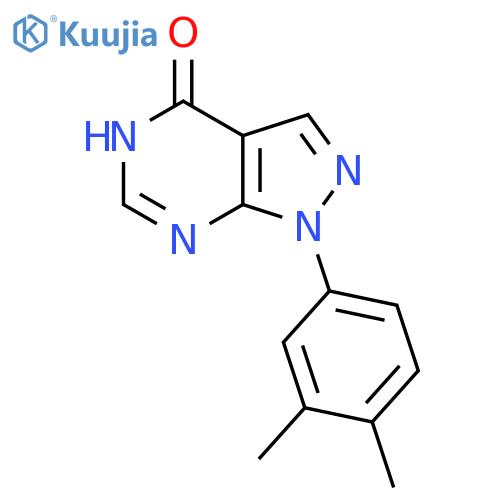 1-(3,4-dimethylphenyl)-1,5-dihydro-4H-pyrazolo3,4-dpyrimidin-4-one structure