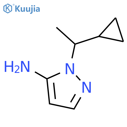 1-(1-Cyclopropylethyl)-1H-pyrazol-5-amine structure