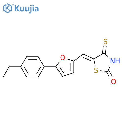 (5Z)-5-{5-(4-ethylphenyl)furan-2-ylmethylidene}-4-sulfanylidene-1,3-thiazolidin-2-one structure
