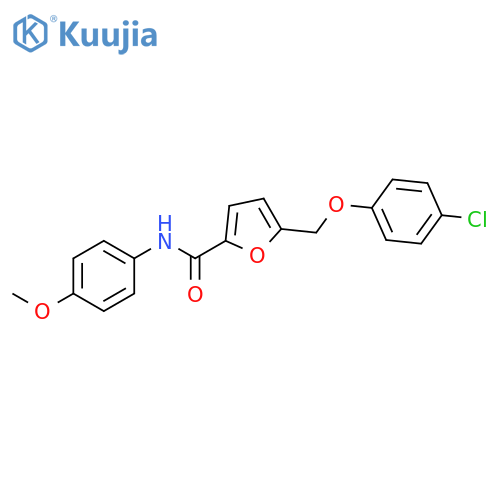 5-(4-chlorophenoxy)methyl-N-(4-methoxyphenyl)furan-2-carboxamide structure
