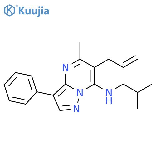 5-methyl-N-(2-methylpropyl)-3-phenyl-6-(prop-2-en-1-yl)pyrazolo1,5-apyrimidin-7-amine structure
