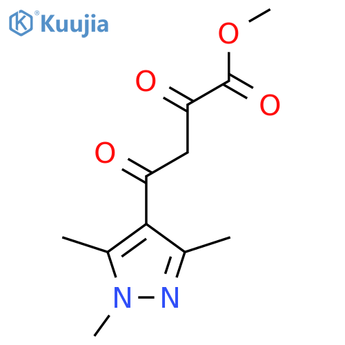 methyl 2,4-dioxo-4-(1,3,5-trimethyl-1H-pyrazol-4-yl)butanoate structure