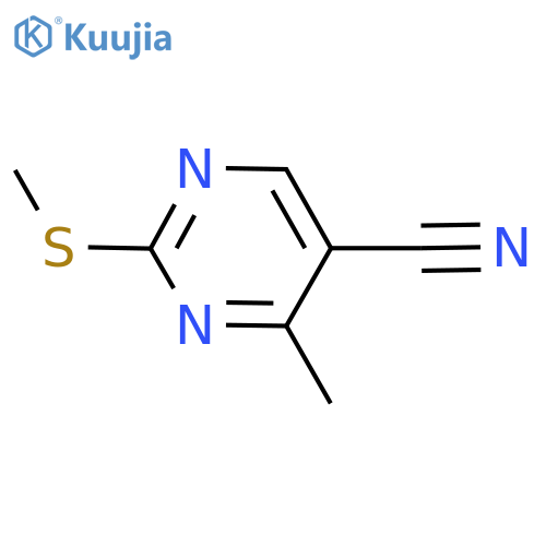4-methyl-2-(methylsulfanyl)pyrimidine-5-carbonitrile structure