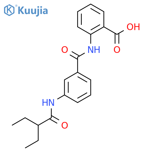 2-({3-[(2-Ethylbutanoyl)amino]benzoyl}amino)benzoic acid structure