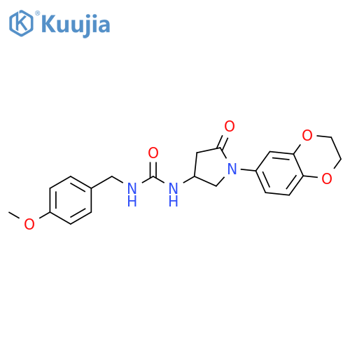 3-1-(2,3-dihydro-1,4-benzodioxin-6-yl)-5-oxopyrrolidin-3-yl-1-(4-methoxyphenyl)methylurea structure