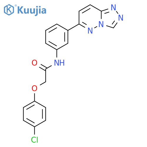 2-(4-chlorophenoxy)-N-(3-{1,2,4triazolo4,3-bpyridazin-6-yl}phenyl)acetamide structure