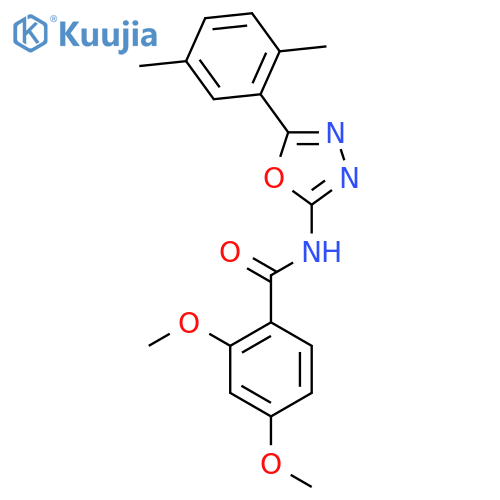 N-5-(2,5-dimethylphenyl)-1,3,4-oxadiazol-2-yl-2,4-dimethoxybenzamide structure