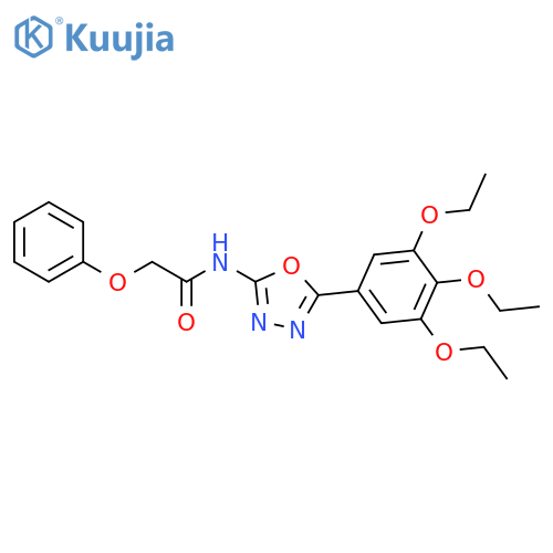 2-phenoxy-N-5-(3,4,5-triethoxyphenyl)-1,3,4-oxadiazol-2-ylacetamide structure