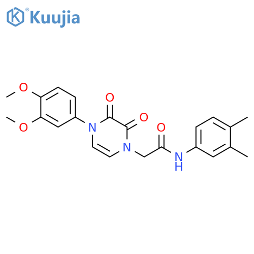 2-4-(3,4-dimethoxyphenyl)-2,3-dioxo-1,2,3,4-tetrahydropyrazin-1-yl-N-(3,4-dimethylphenyl)acetamide structure