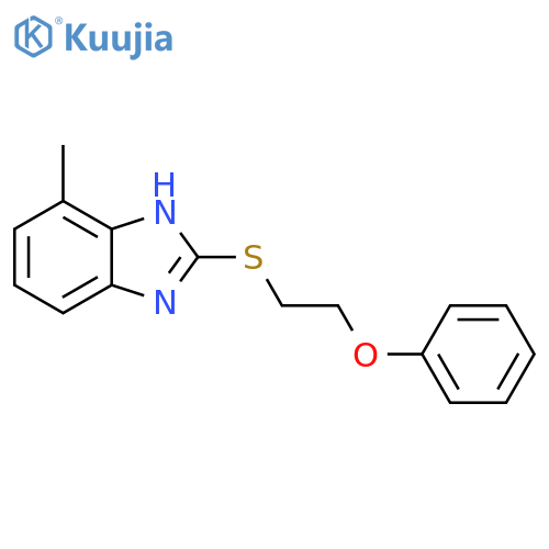 4-methyl-2-(2-phenoxyethyl)sulfanyl-1H-1,3-benzodiazole structure