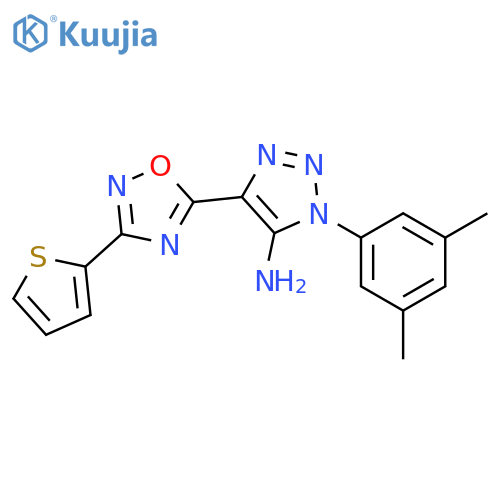1-(3,5-dimethylphenyl)-4-3-(thiophen-2-yl)-1,2,4-oxadiazol-5-yl-1H-1,2,3-triazol-5-amine structure
