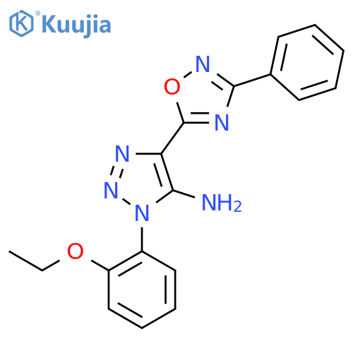 1-(2-ethoxyphenyl)-4-(3-phenyl-1,2,4-oxadiazol-5-yl)-1H-1,2,3-triazol-5-amine structure