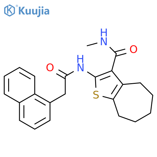N-methyl-2-2-(naphthalen-1-yl)acetamido-4H,5H,6H,7H,8H-cycloheptabthiophene-3-carboxamide structure