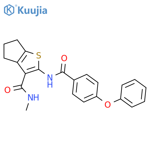 N-methyl-2-(4-phenoxybenzamido)-4H,5H,6H-cyclopentabthiophene-3-carboxamide structure