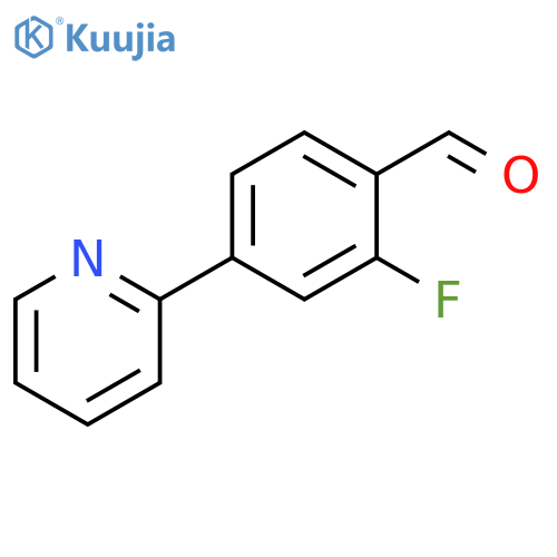 2-Fluoro-4-(pyridin-2-yl)benzaldehyde structure