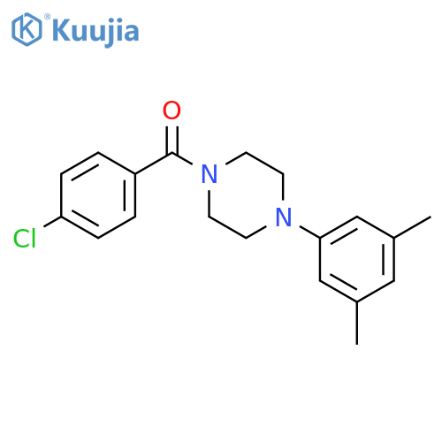 1-(4-chlorobenzoyl)-4-(3,5-dimethylphenyl)piperazine structure