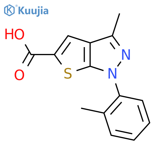 3-Methyl-1-(2-methylphenyl)-1H-thieno2,3-cpyrazole-5-carboxylic Acid structure