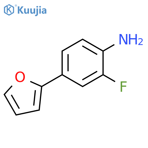 2-fluoro-4-(furan-2-yl)aniline structure