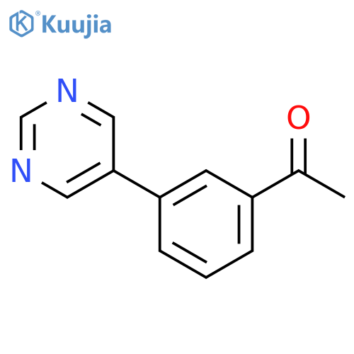 Ethanone, 1-[3-(5-pyrimidinyl)phenyl]- structure