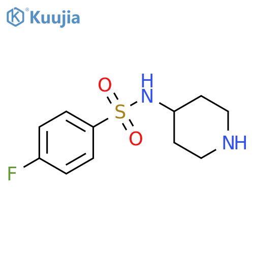 4-fluoro-N-piperidin-4-ylbenzenesulfonamide structure