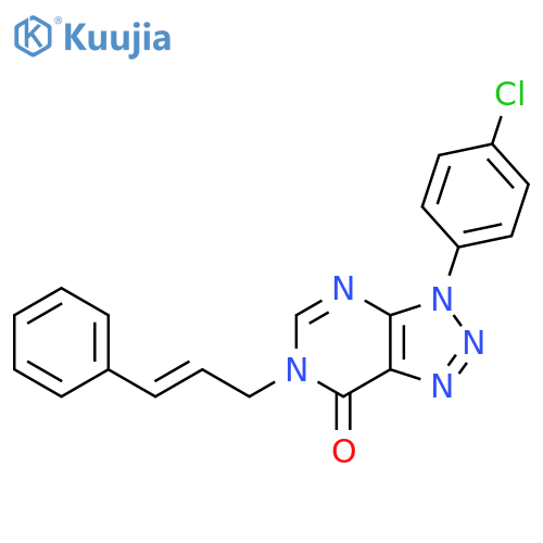 3-(4-chlorophenyl)-6-(2E)-3-phenylprop-2-en-1-yl-3H,6H,7H-1,2,3triazolo4,5-dpyrimidin-7-one structure