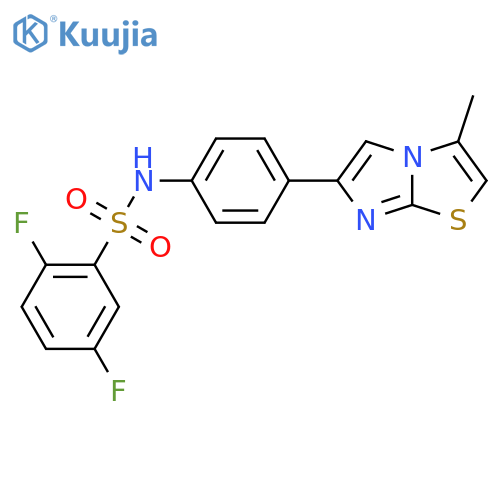 2,5-difluoro-N-(4-{3-methylimidazo2,1-b1,3thiazol-6-yl}phenyl)benzene-1-sulfonamide structure