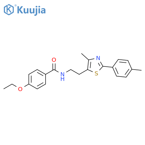 4-ethoxy-N-{2-4-methyl-2-(4-methylphenyl)-1,3-thiazol-5-ylethyl}benzamide structure
