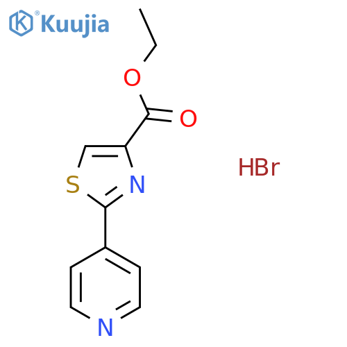 Ethyl 2-(pyridin-4-yl)-1,3-thiazole-4-carboxylate hydrobromide structure