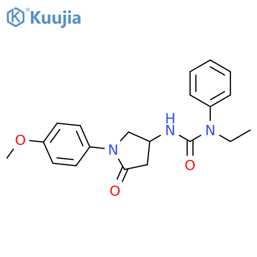 1-ethyl-3-1-(4-methoxyphenyl)-5-oxopyrrolidin-3-yl-1-phenylurea structure
