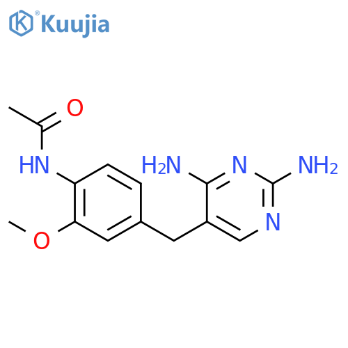 Acetamide, N-[4-[(2,4-diamino-5-pyrimidinyl)methyl]-2-methoxyphenyl]- structure