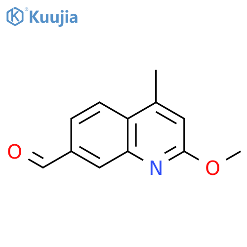 7-Quinolinecarboxaldehyde, 2-methoxy-4-methyl- structure