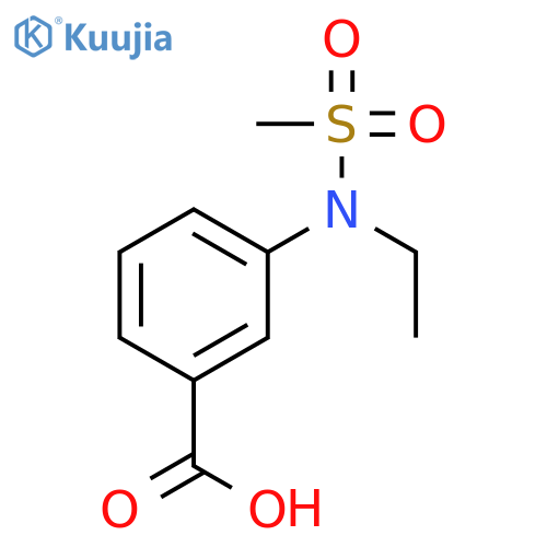 3-(N-ethylmethanesulfonamido)benzoic acid structure