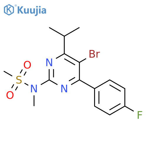 Methanesulfonamide,N-[5-bromo-4-(4-fluorophenyl)-6-(1-methylethyl)-2-pyrimidinyl]-N-methyl- structure