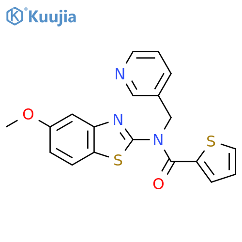 N-(5-methoxy-1,3-benzothiazol-2-yl)-N-(pyridin-3-yl)methylthiophene-2-carboxamide structure