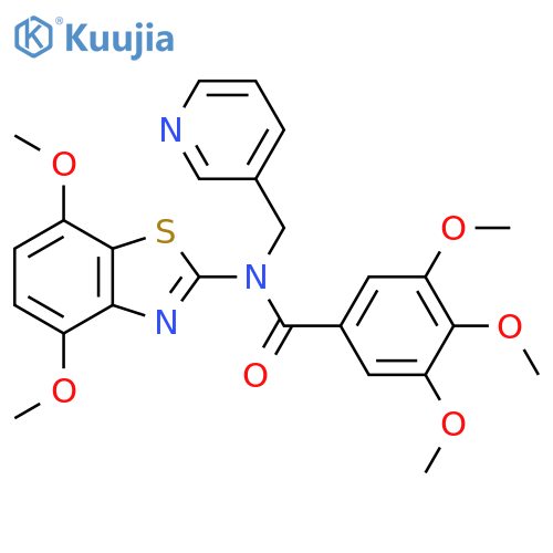 N-(4,7-dimethoxy-1,3-benzothiazol-2-yl)-3,4,5-trimethoxy-N-(pyridin-3-yl)methylbenzamide structure
