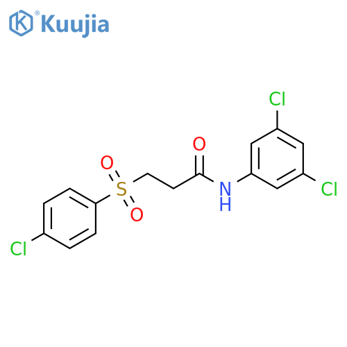 3-(4-chlorobenzenesulfonyl)-N-(3,5-dichlorophenyl)propanamide structure