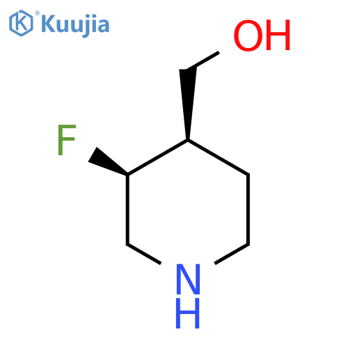 [cis-3-fluoro-4-piperidyl]methanol structure