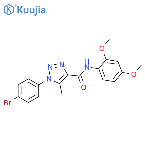 1-(4-bromophenyl)-N-(2,4-dimethoxyphenyl)-5-methyl-1H-1,2,3-triazole-4-carboxamide structure
