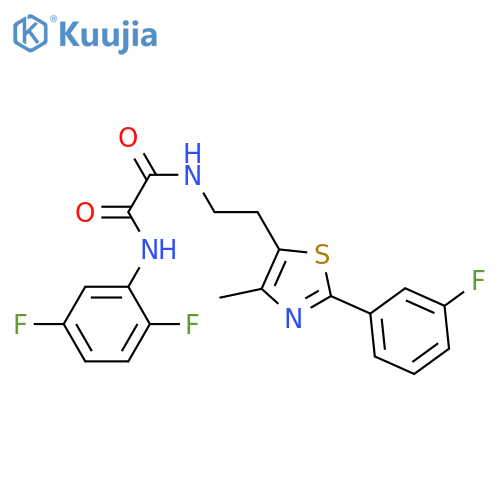 N'-(2,5-difluorophenyl)-N-{2-2-(3-fluorophenyl)-4-methyl-1,3-thiazol-5-ylethyl}ethanediamide structure