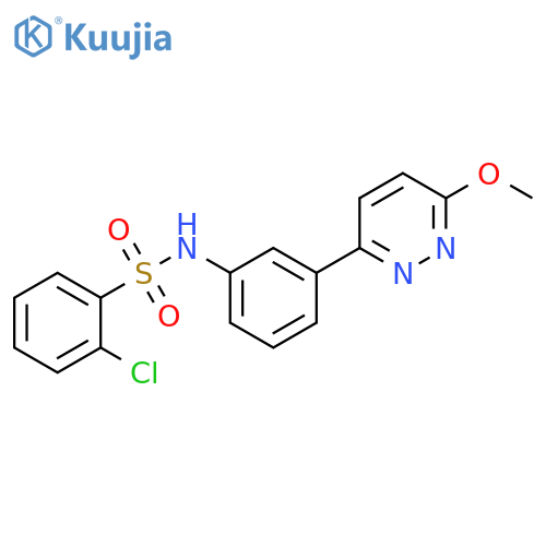 2-chloro-N-3-(6-methoxypyridazin-3-yl)phenylbenzene-1-sulfonamide structure