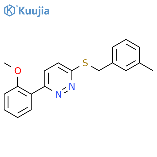 3-(2-methoxyphenyl)-6-{(3-methylphenyl)methylsulfanyl}pyridazine structure