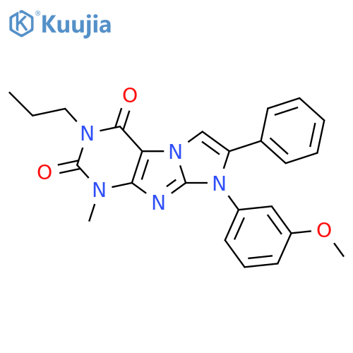8-(3-methoxyphenyl)-1-methyl-7-phenyl-3-propyl-1H,2H,3H,4H,8H-imidazo1,2-gpurine-2,4-dione structure