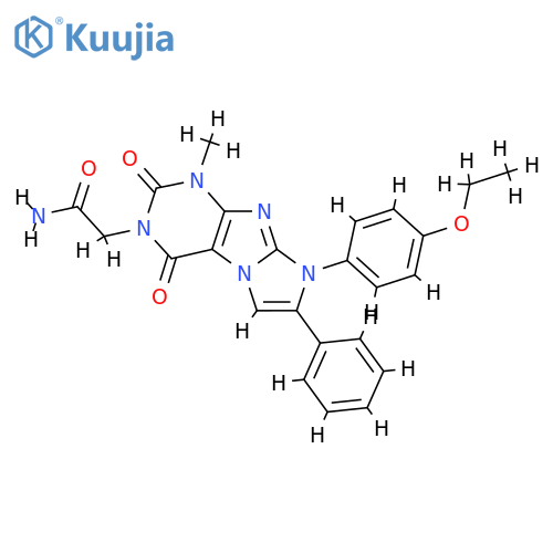 2-8-(4-ethoxyphenyl)-1-methyl-2,4-dioxo-7-phenyl-1H,2H,3H,4H,8H-imidazo1,2-gpurin-3-ylacetamide structure