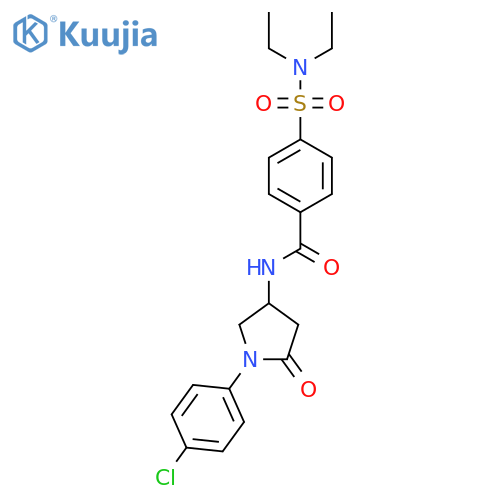 N-1-(4-chlorophenyl)-5-oxopyrrolidin-3-yl-4-(diethylsulfamoyl)benzamide structure