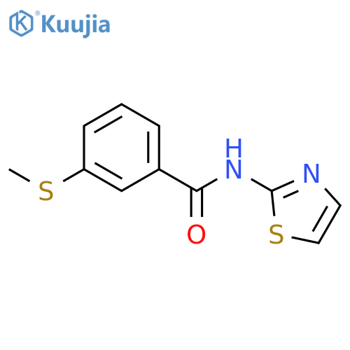 3-(methylsulfanyl)-N-(1,3-thiazol-2-yl)benzamide structure