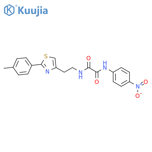 N-{2-2-(4-methylphenyl)-1,3-thiazol-4-ylethyl}-N'-(4-nitrophenyl)ethanediamide structure