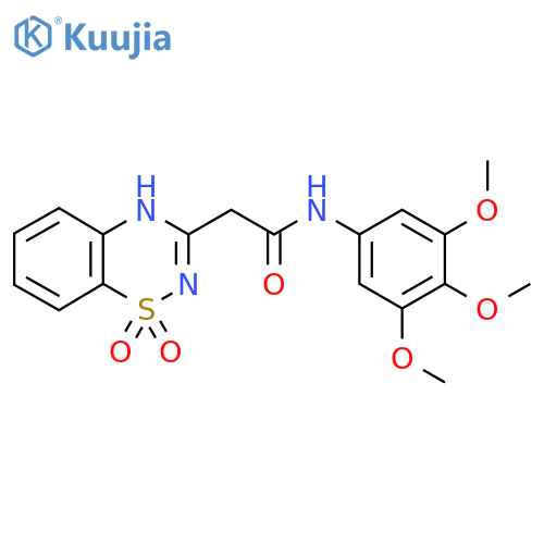 2-(1,1-dioxo-2H-1lambda6,2,4-benzothiadiazin-3-yl)-N-(3,4,5-trimethoxyphenyl)acetamide structure