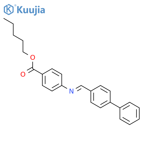Benzoic acid, 4-[([1,1'-biphenyl]-4-ylmethylene)amino]-, pentyl ester structure