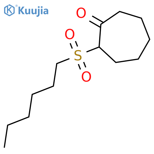 Cycloheptanone, 2-(hexylsulfonyl)- structure